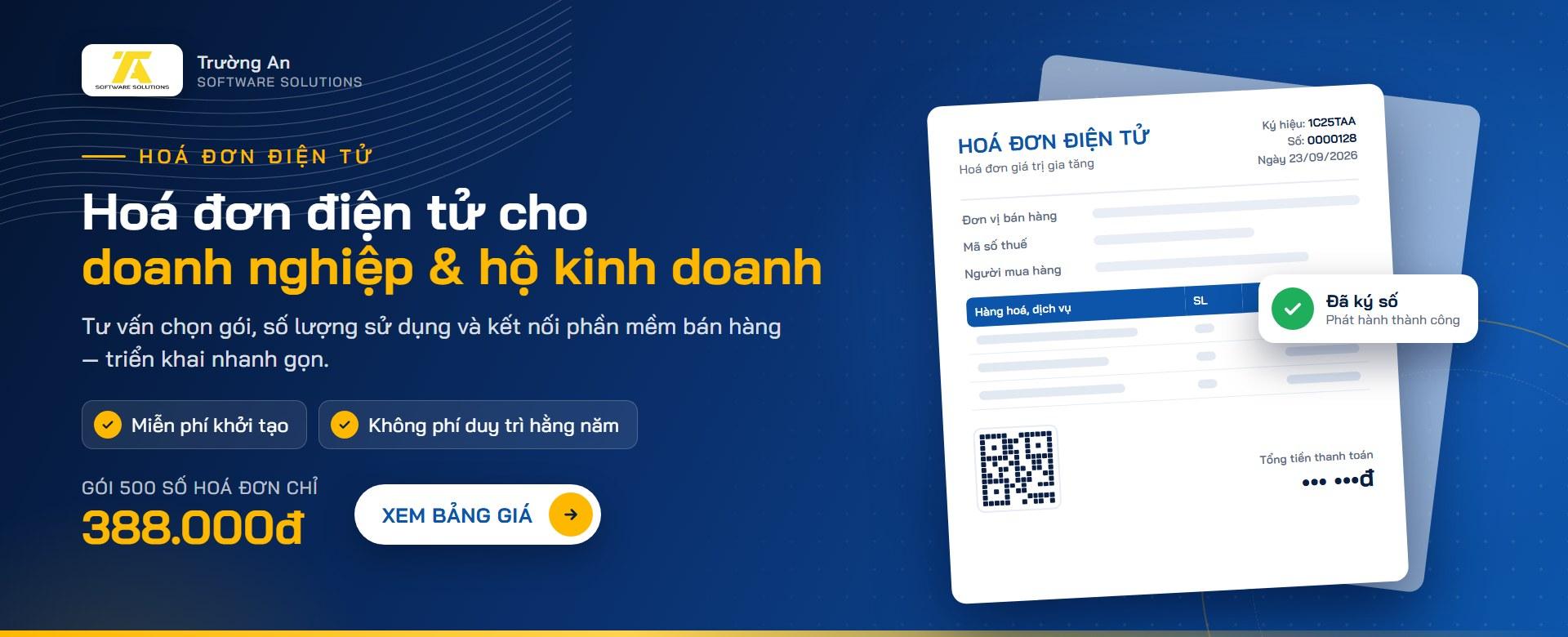 Hoá đơn điện tử cho doanh nghiệp và hộ kinh doanh