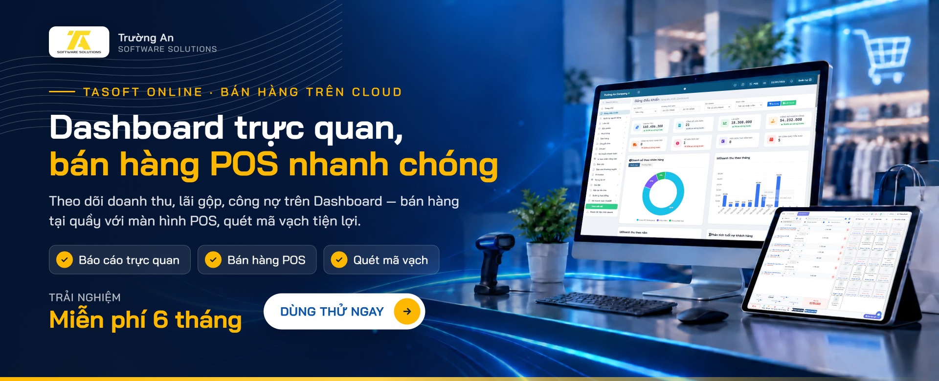Phần mềm TASoft Online – Dashboard và bán hàng POS