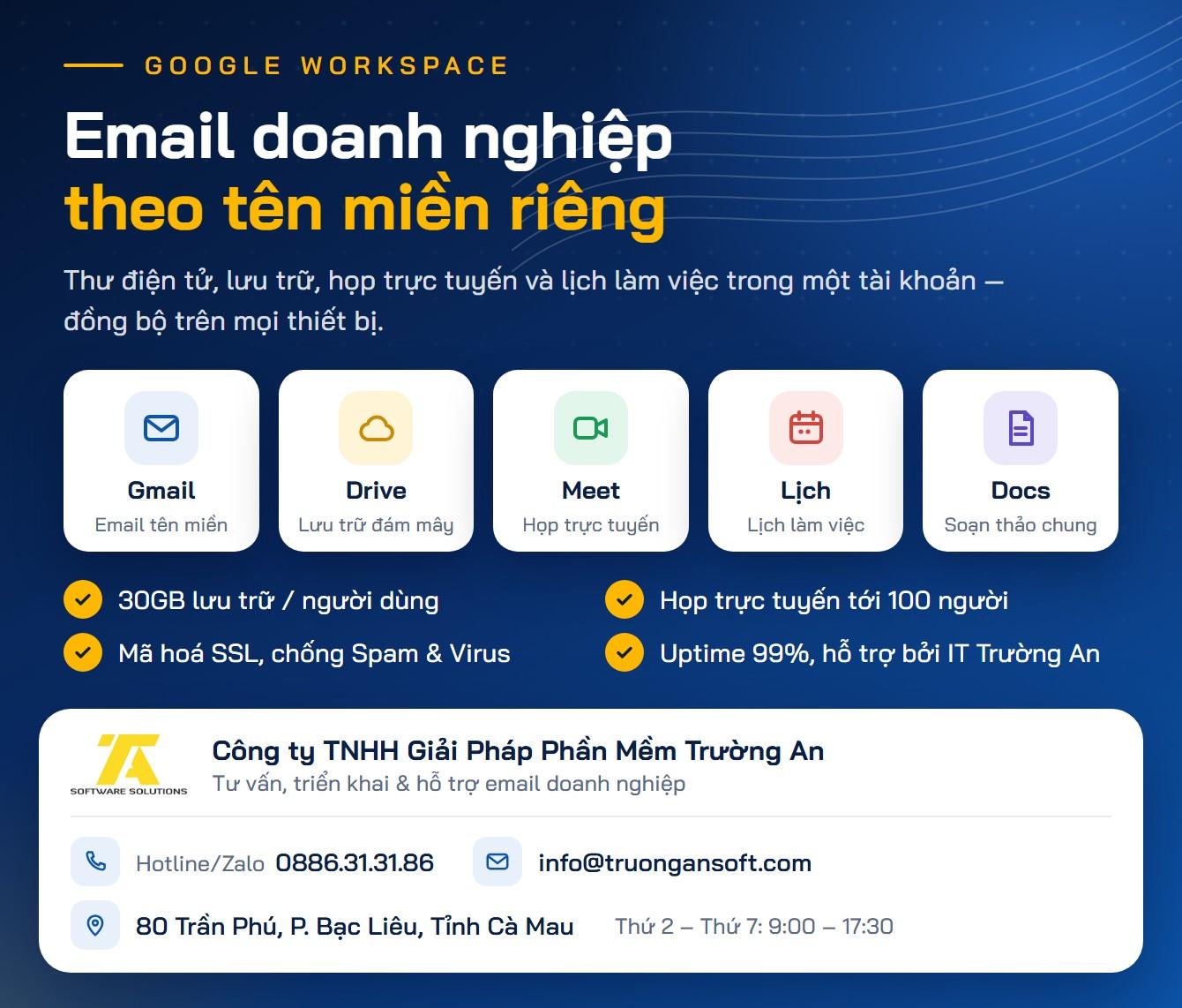 Cung cấp Email Server Email Goolge Workspace